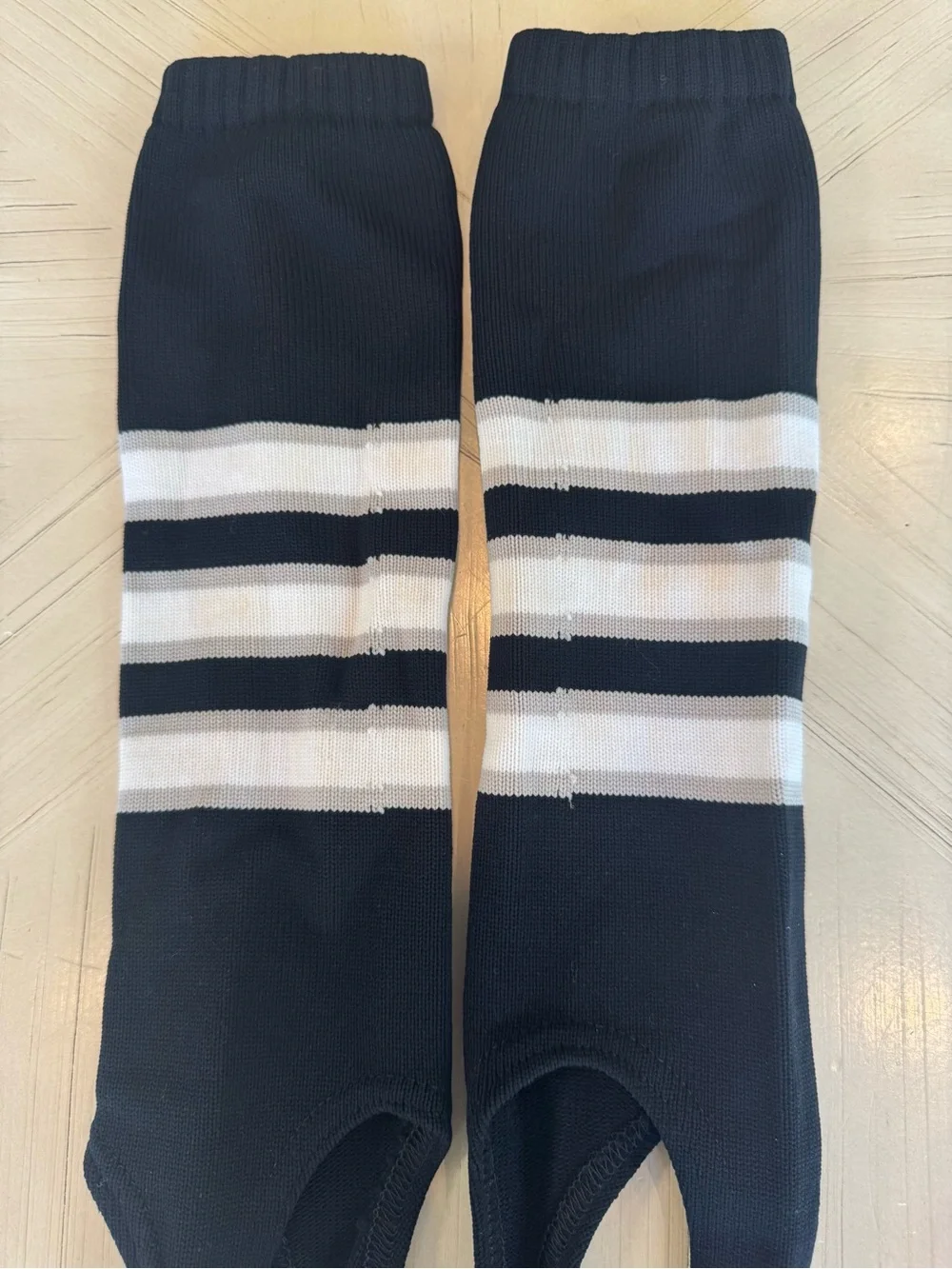 EvoShield Baseball Softball Stirrups Black White Gray Stripes - Adult New